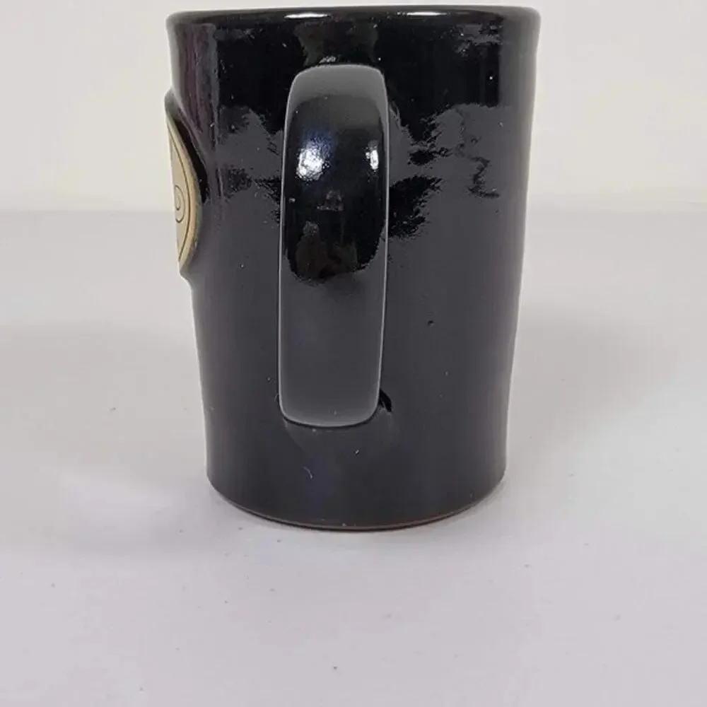 Deneen Pottery Posh Bridal Mug 2016 Brown Cream Hand Thrown USA Coffee Cup